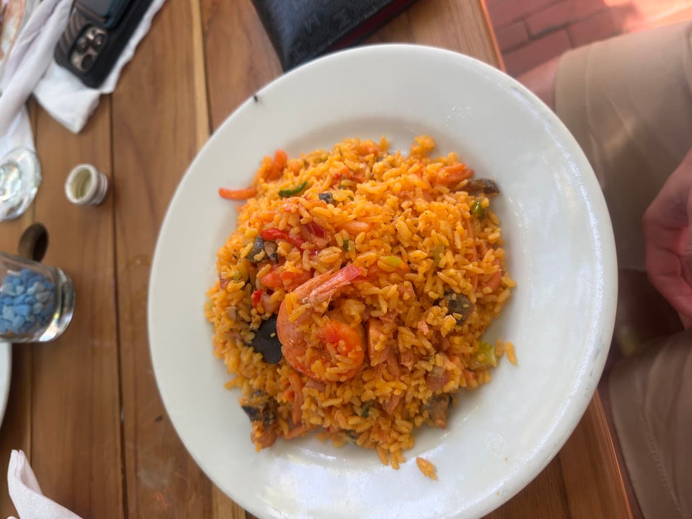 arroz con camarones, foto original